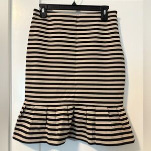 White House Black Market Black and White Trumpet Skirt